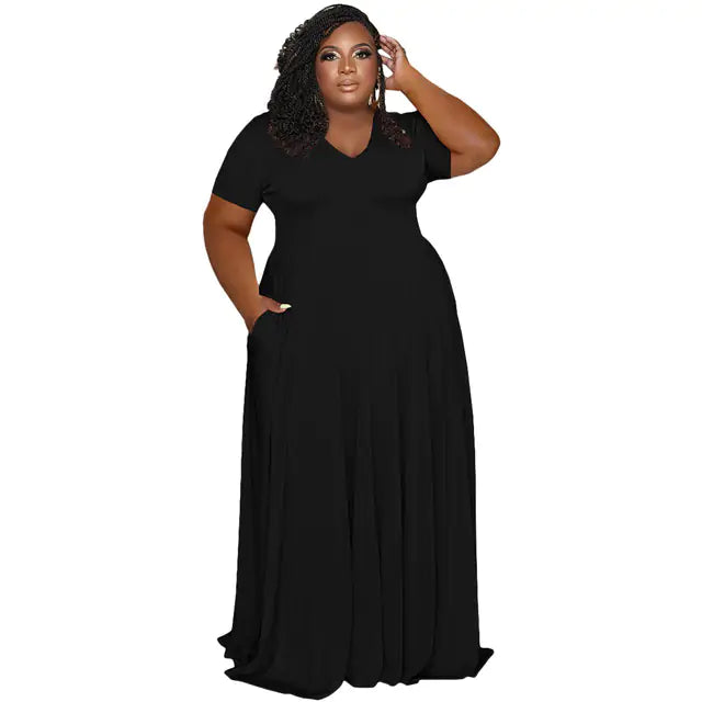 A-Line Long Plus Size Dress