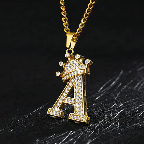 Load image into Gallery viewer, Zircon Alphabet Necklace
