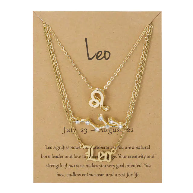 Zodiac Sign Pendant Necklace