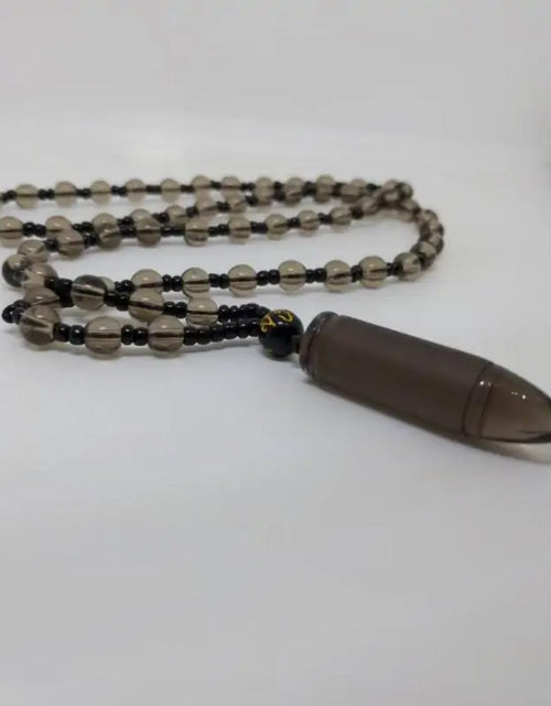 Load image into Gallery viewer, Obsidian-Bullet Pendant Necklace
